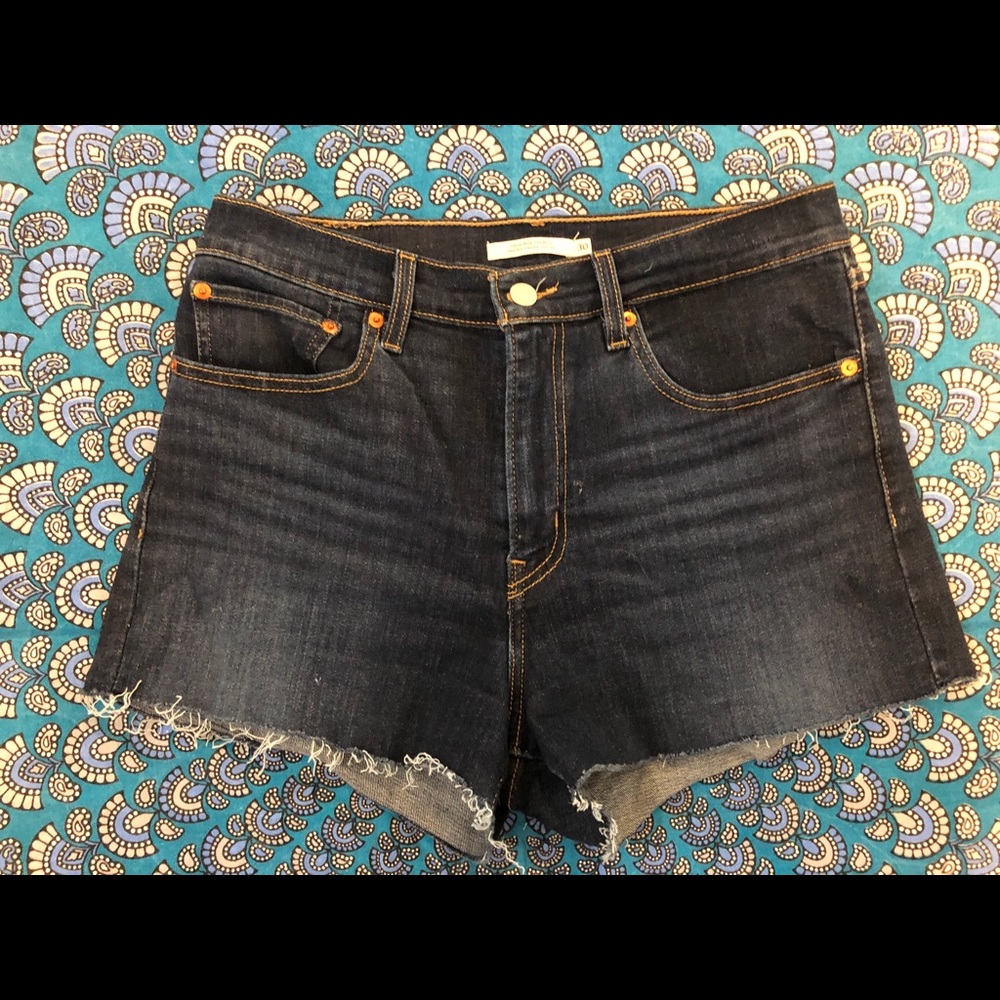 Levi’s high rise jean shorts